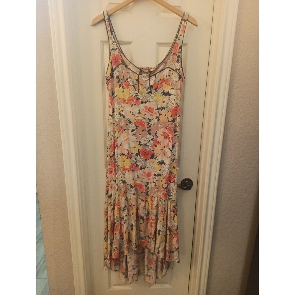Women's Lauren Conrad Boho Style Floral Print High Low Maxi Dress Size 10